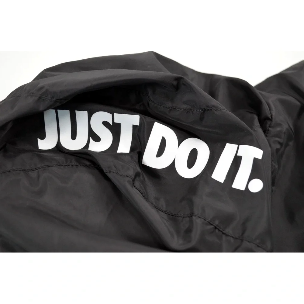 Nike Boys Hooded Gray Black Jacket Fleece Lining Size L / 6-7  Years  JUST DO IT